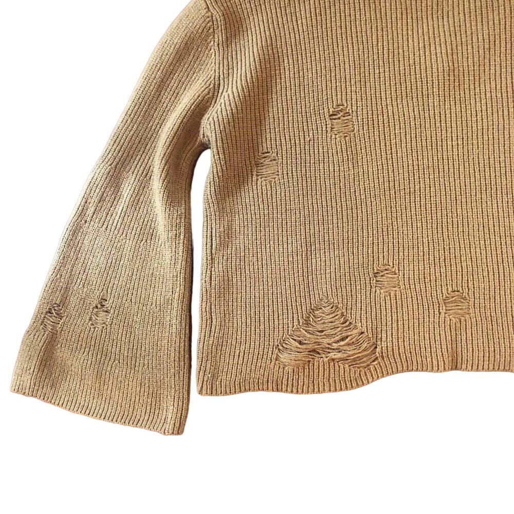 Revolve By the Way Distressed Sweater Rips Rust - Picture 9 of 10